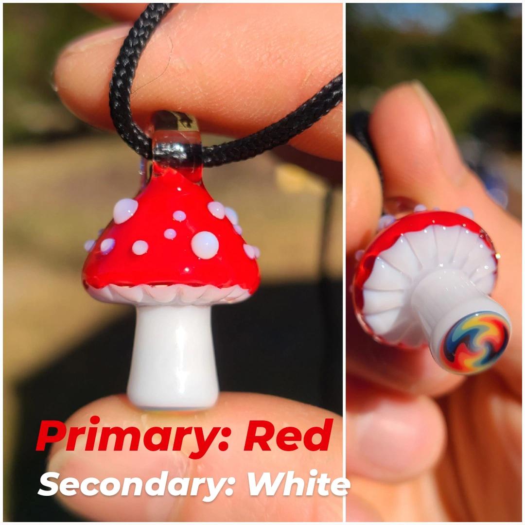 Custom Mushroom Glass Pendant
