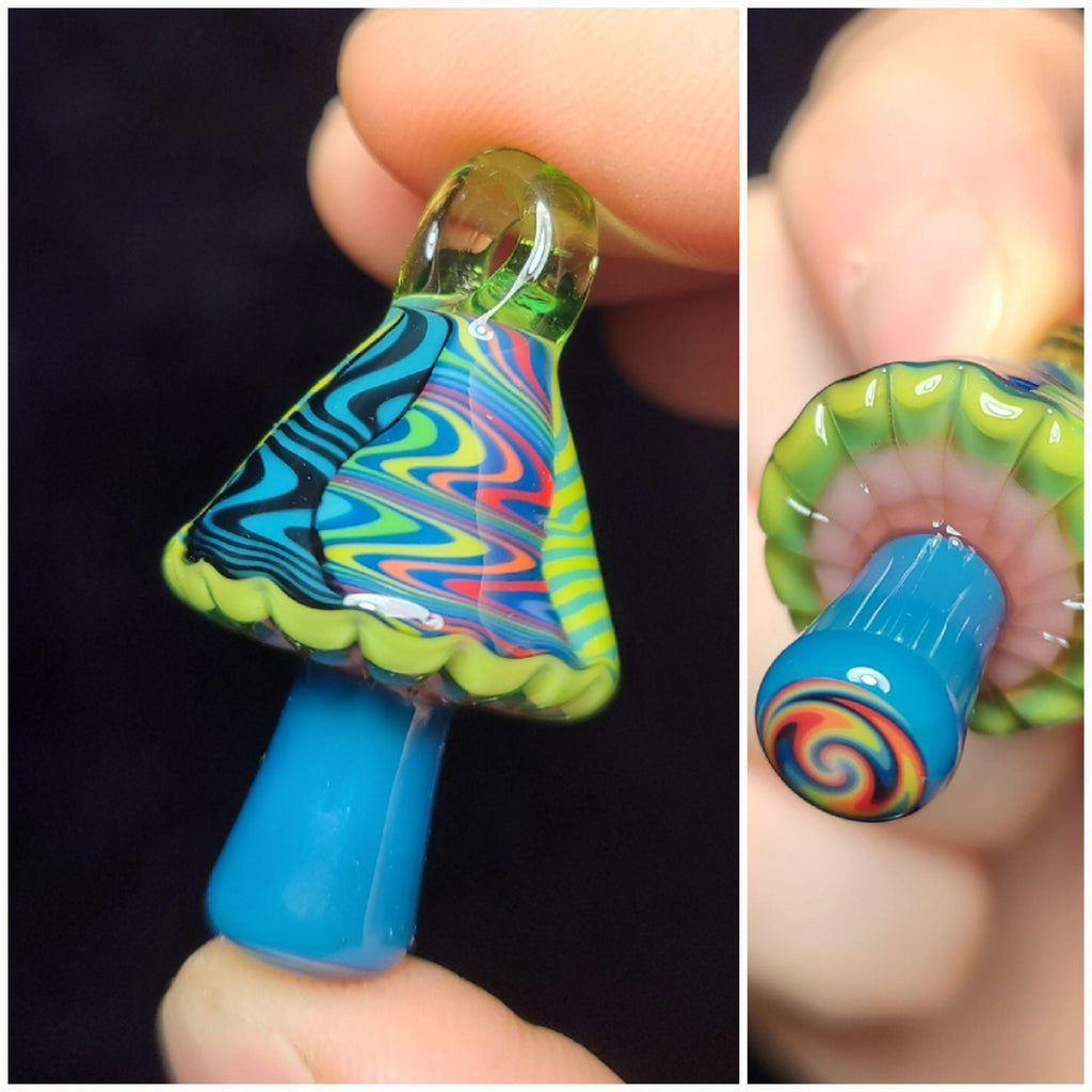Artist's Choice: Linework Mushroom Glass Pendant