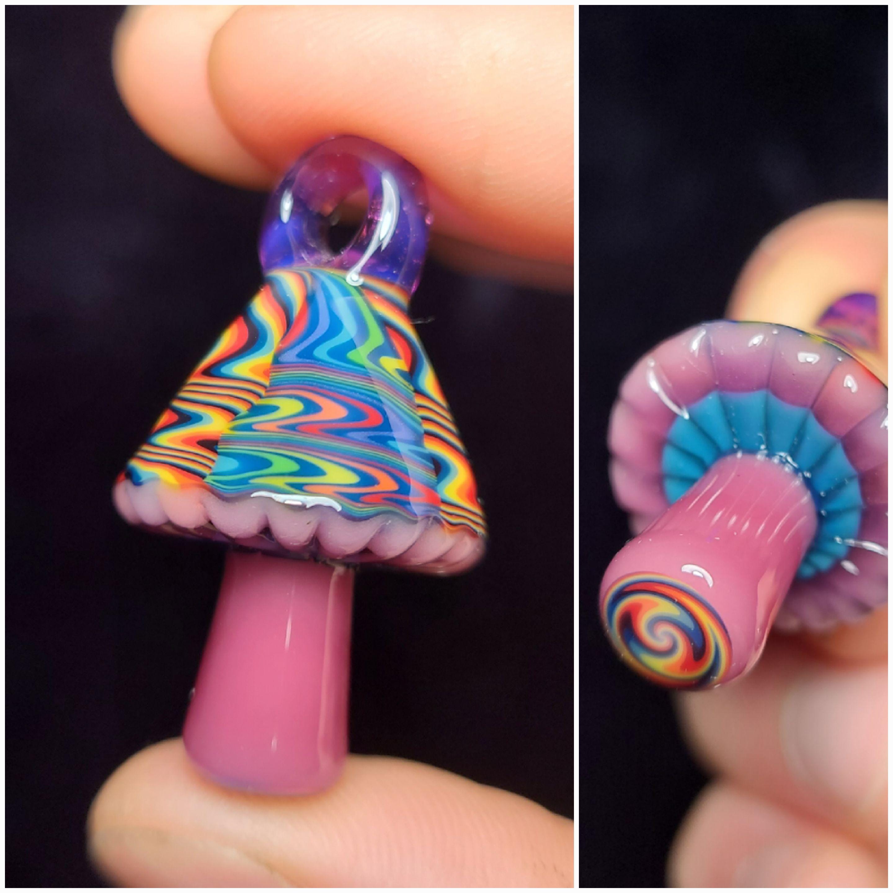 Artist's Choice: Linework Mushroom Glass Pendant