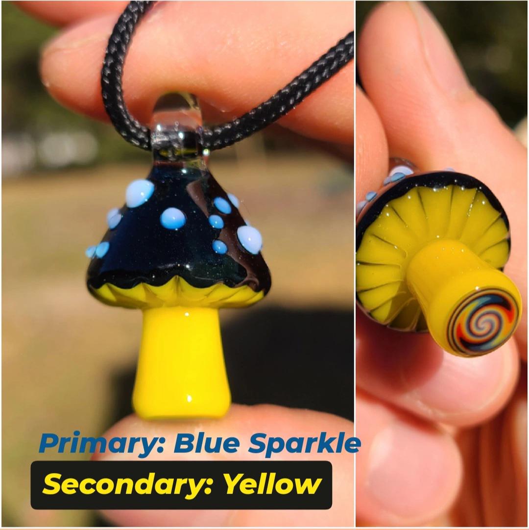 Custom Mushroom Glass Pendant