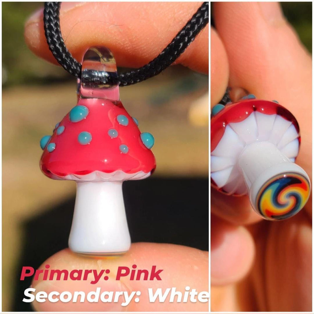 Custom Mushroom Glass Pendant