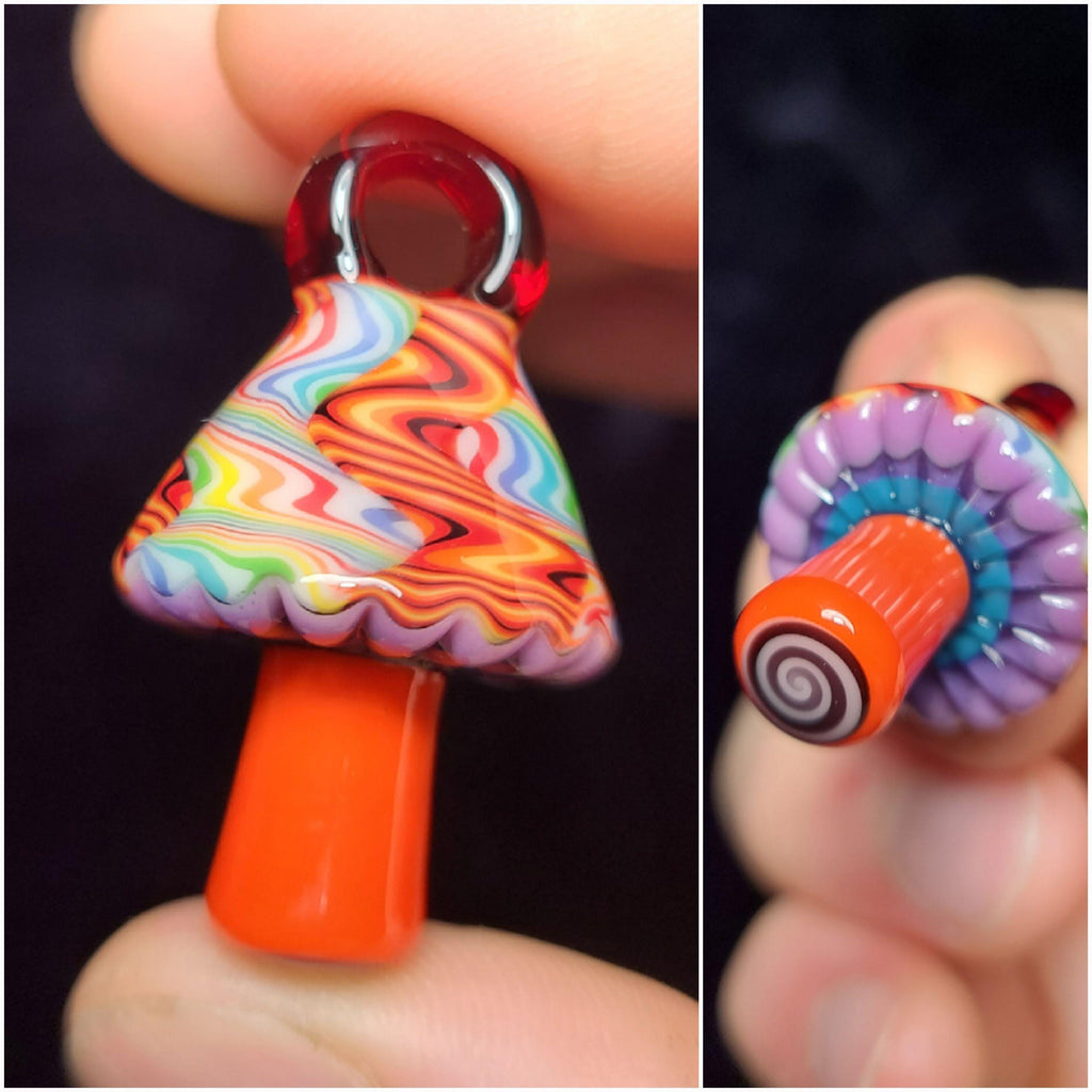 Artist's Choice: Linework Mushroom Glass Pendant