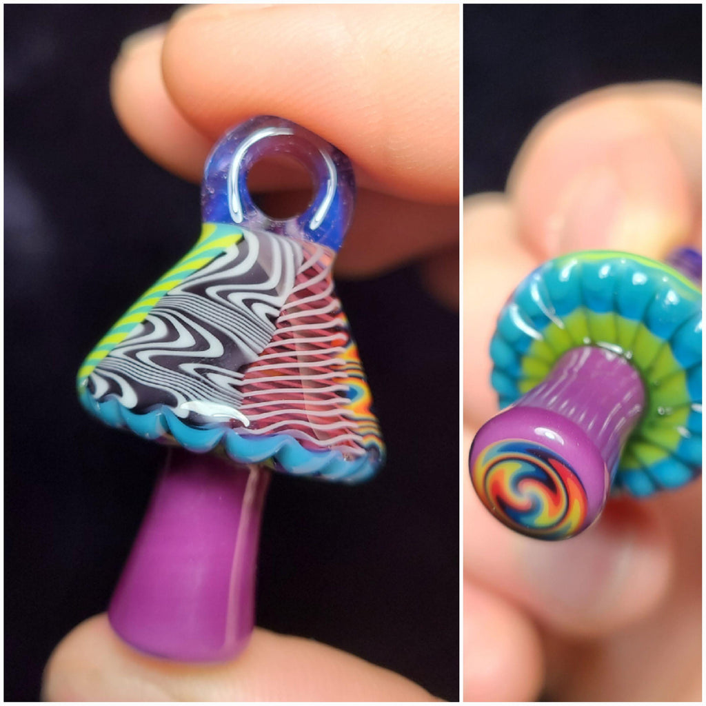 Artist's Choice: Linework Mushroom Glass Pendant