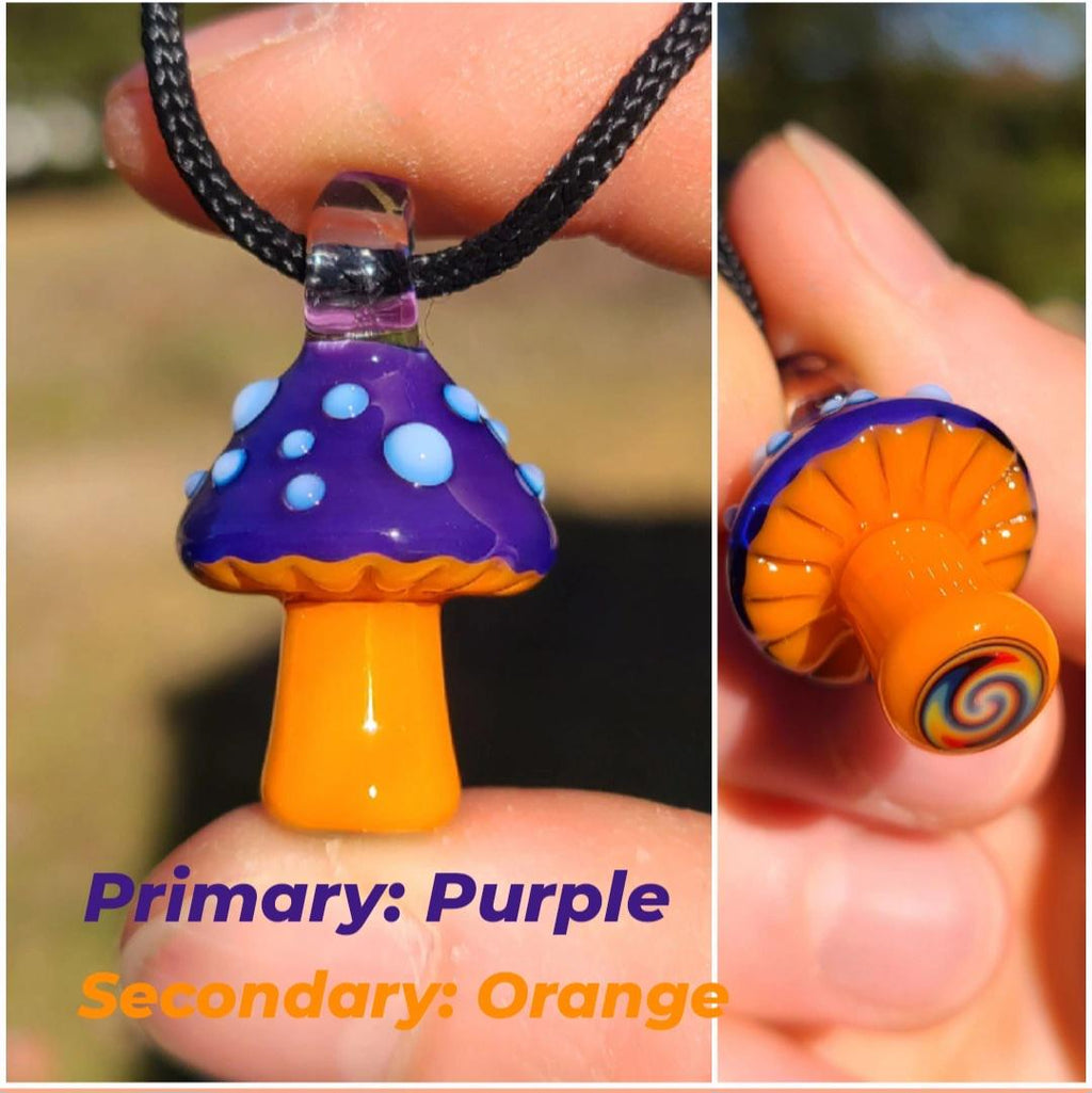 Custom Mushroom Glass Pendant