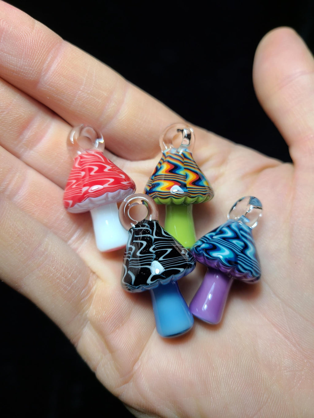 CUSTOM: Linework Mushroom Pendant