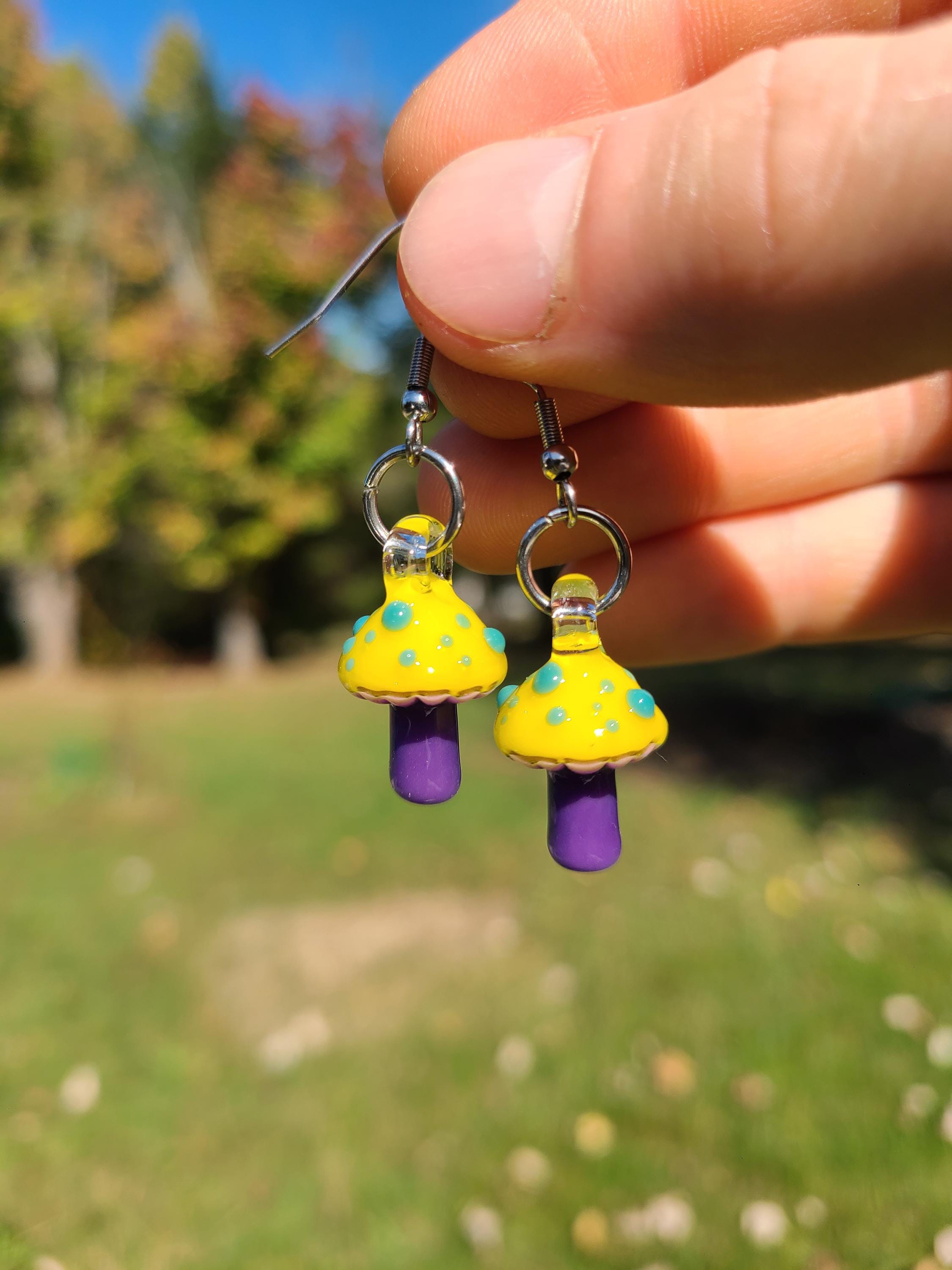 Wildberry Lemonade Mushroom Earrings *Made to Order*