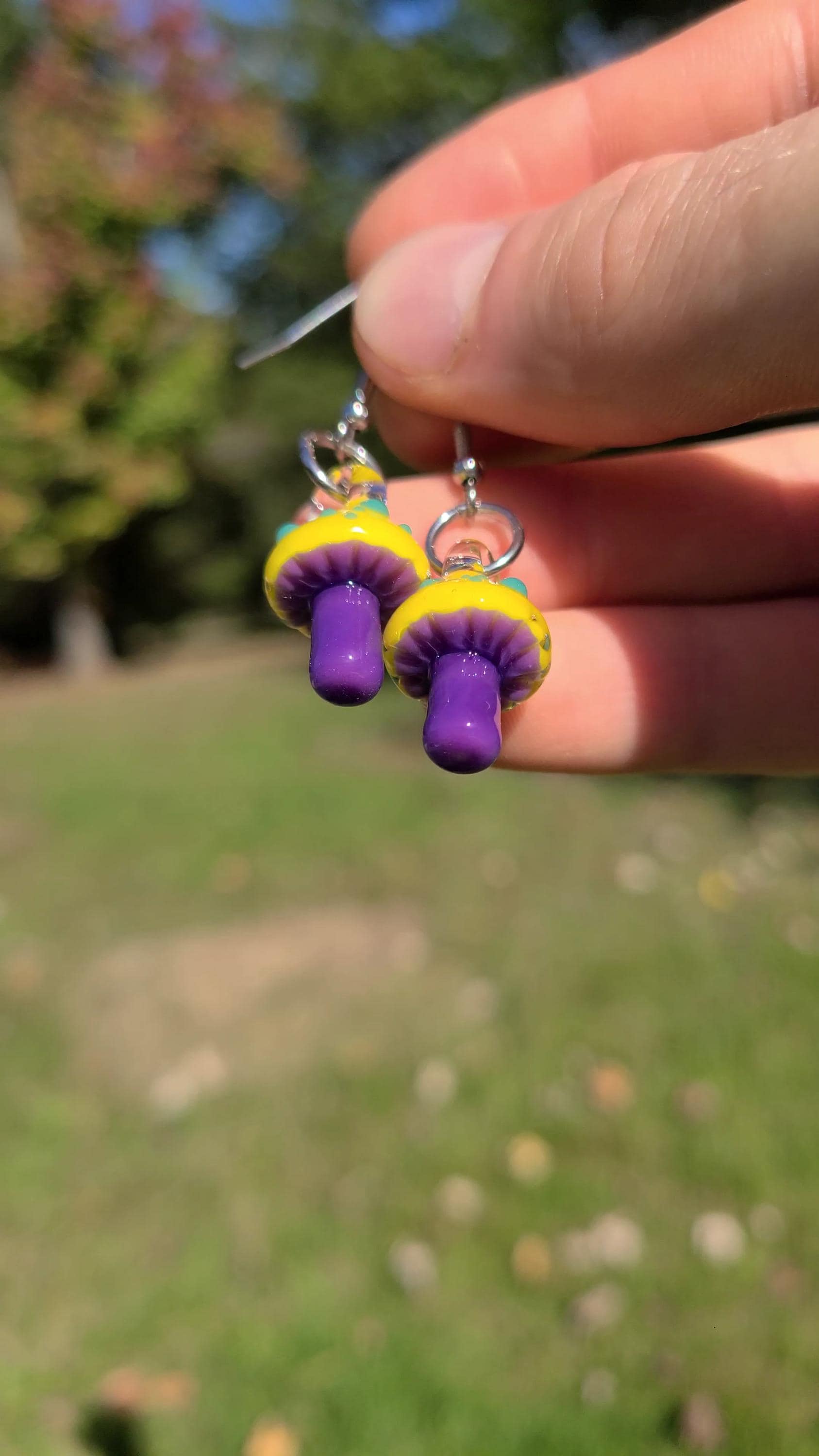 Wildberry Lemonade Mushroom Earrings *Made to Order*