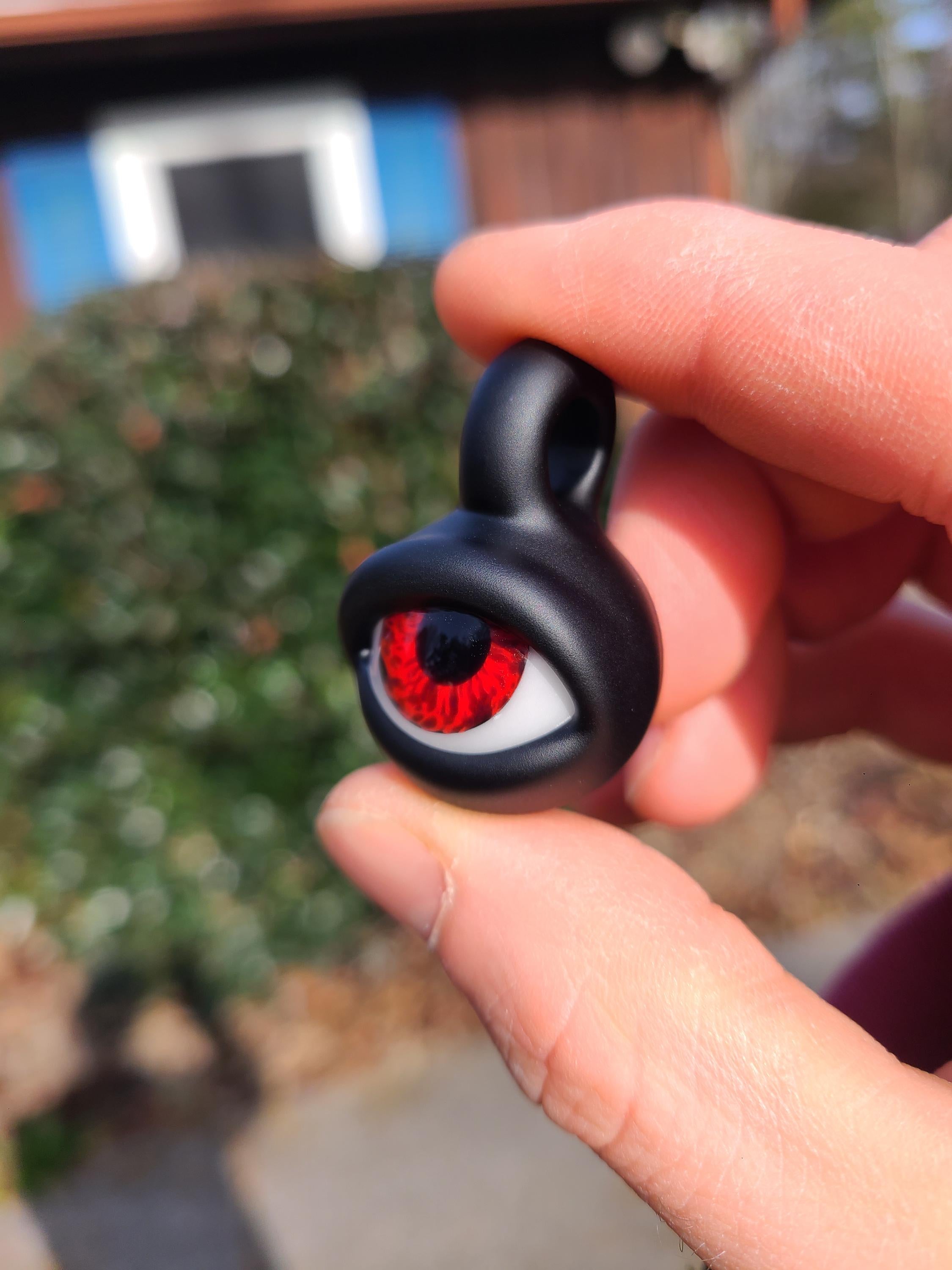 CUSTOM: Matte Black Eye Glass Pendant
