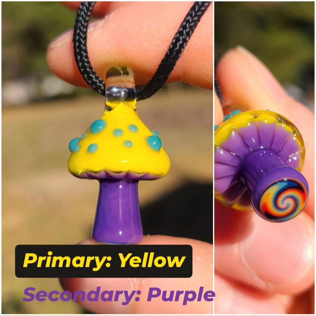 Custom Mushroom Glass Pendant