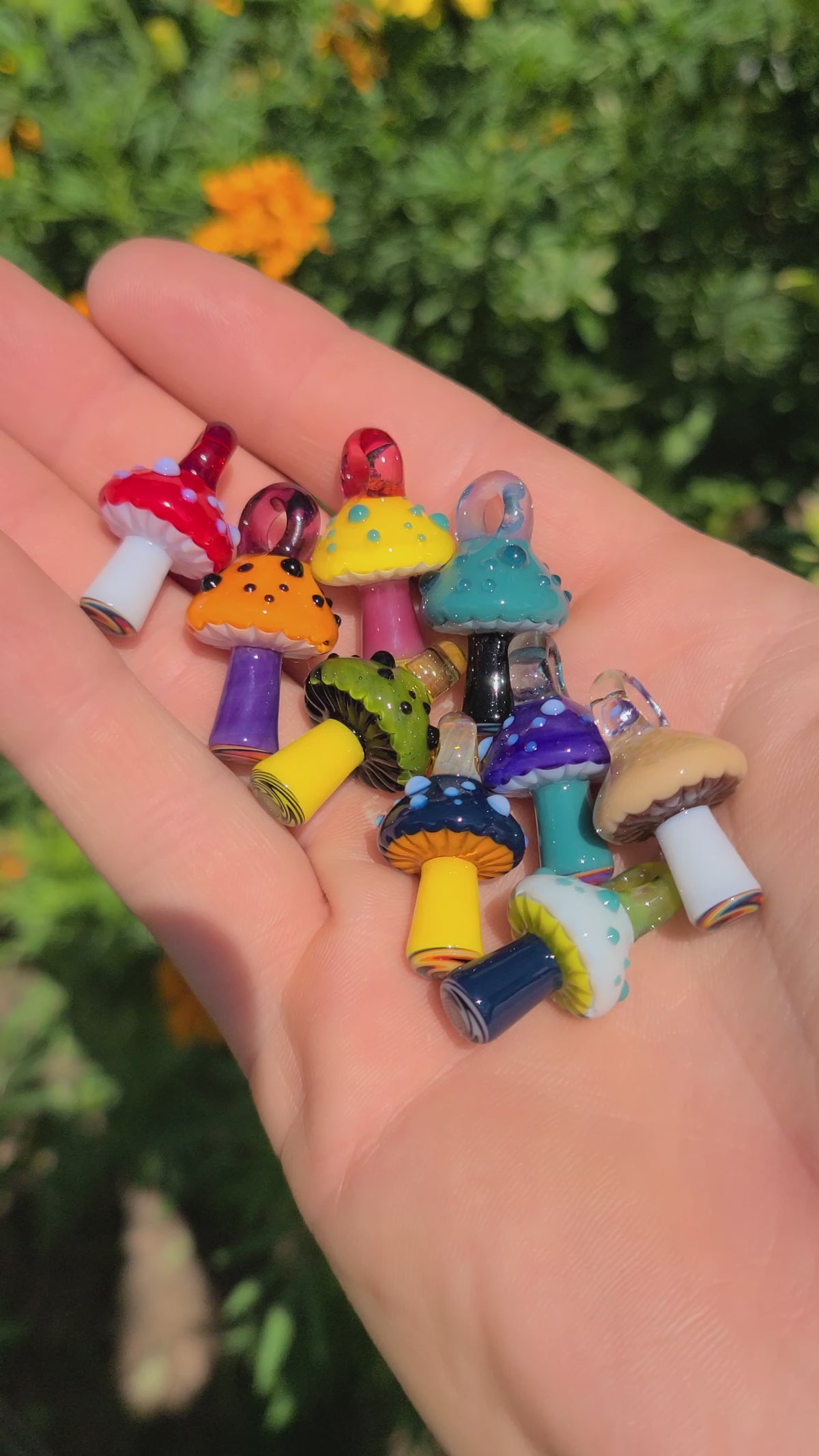 MYSTERY Mini Mushroom Glass Pendant