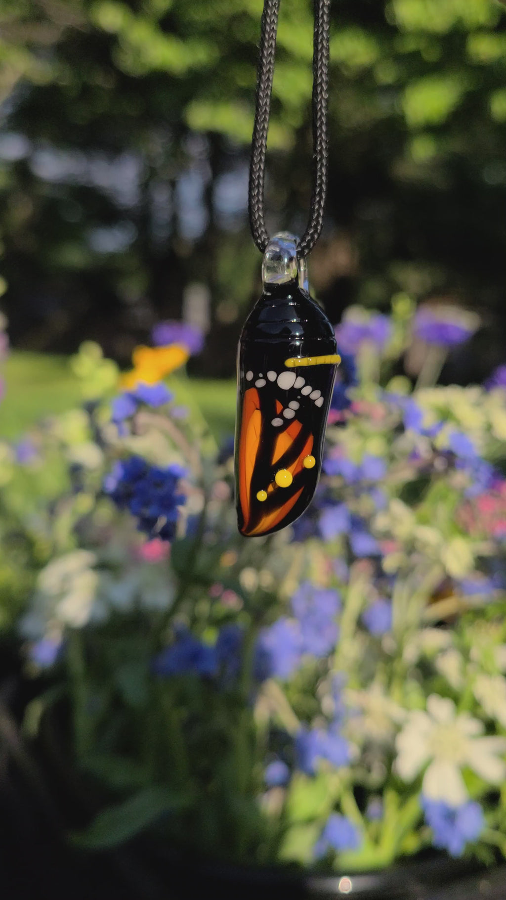 Monarch Chrysalis Glass Pendant *Made to Order*