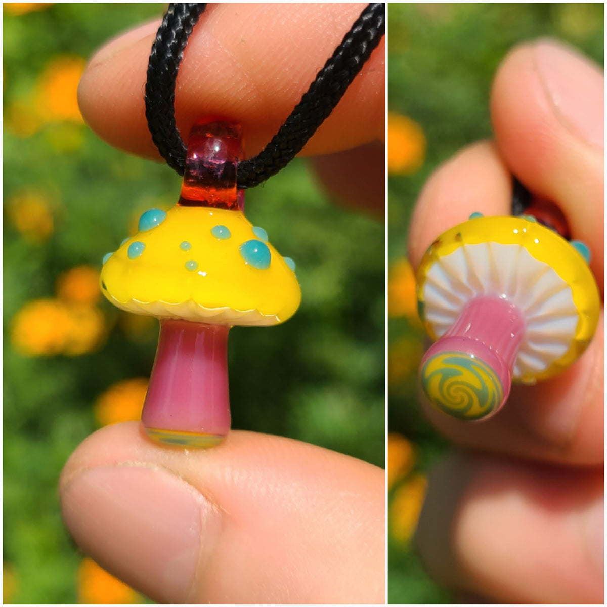 MYSTERY Mini Mushroom Glass Pendant