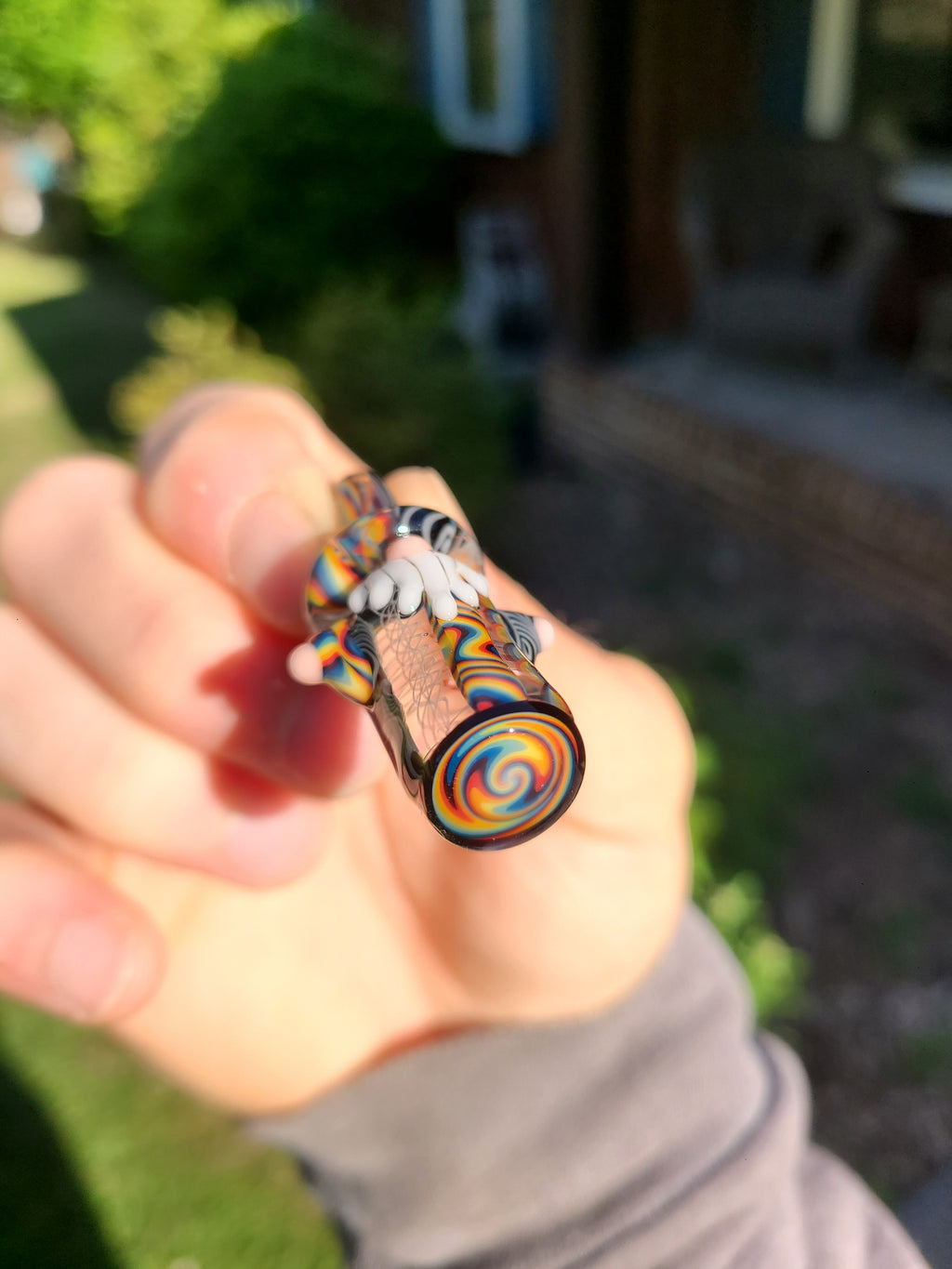Trippy Cane Wizard Glass Pendant