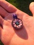 Floating Flower Glass Pendant