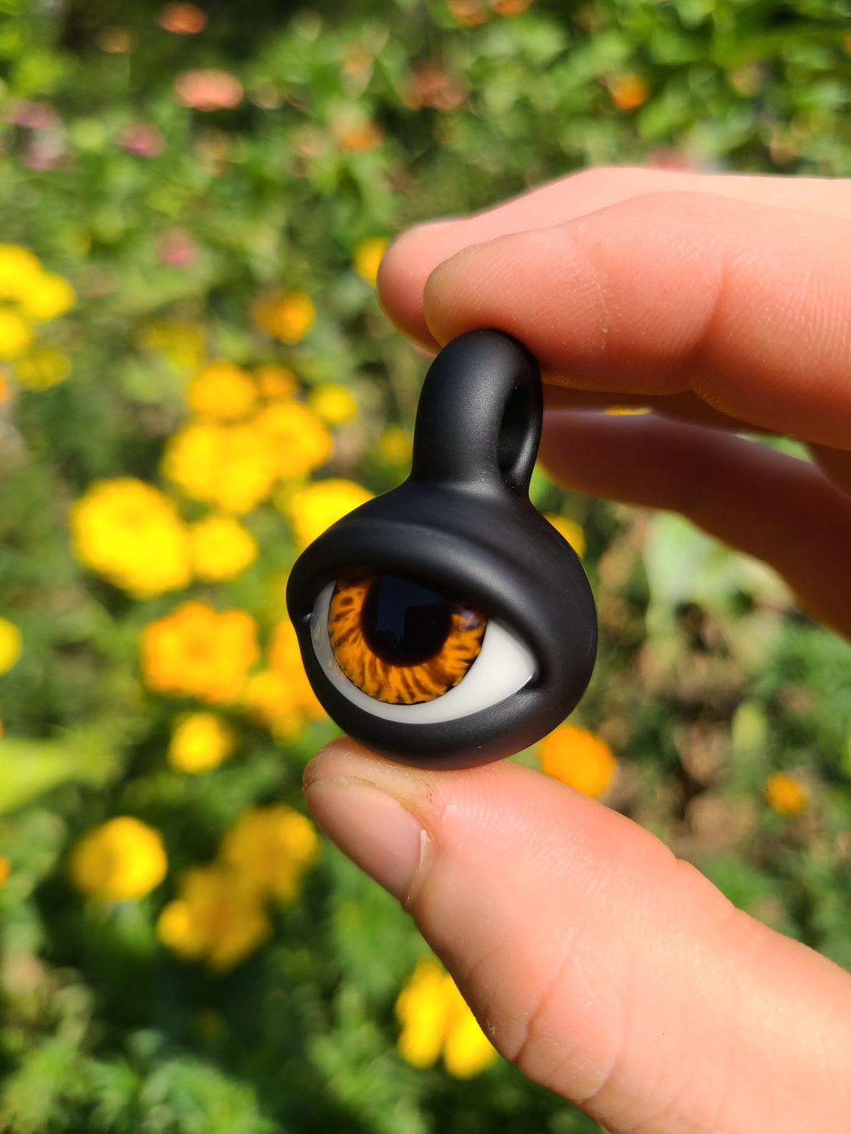 CUSTOM: Matte Black Eye Glass Pendant