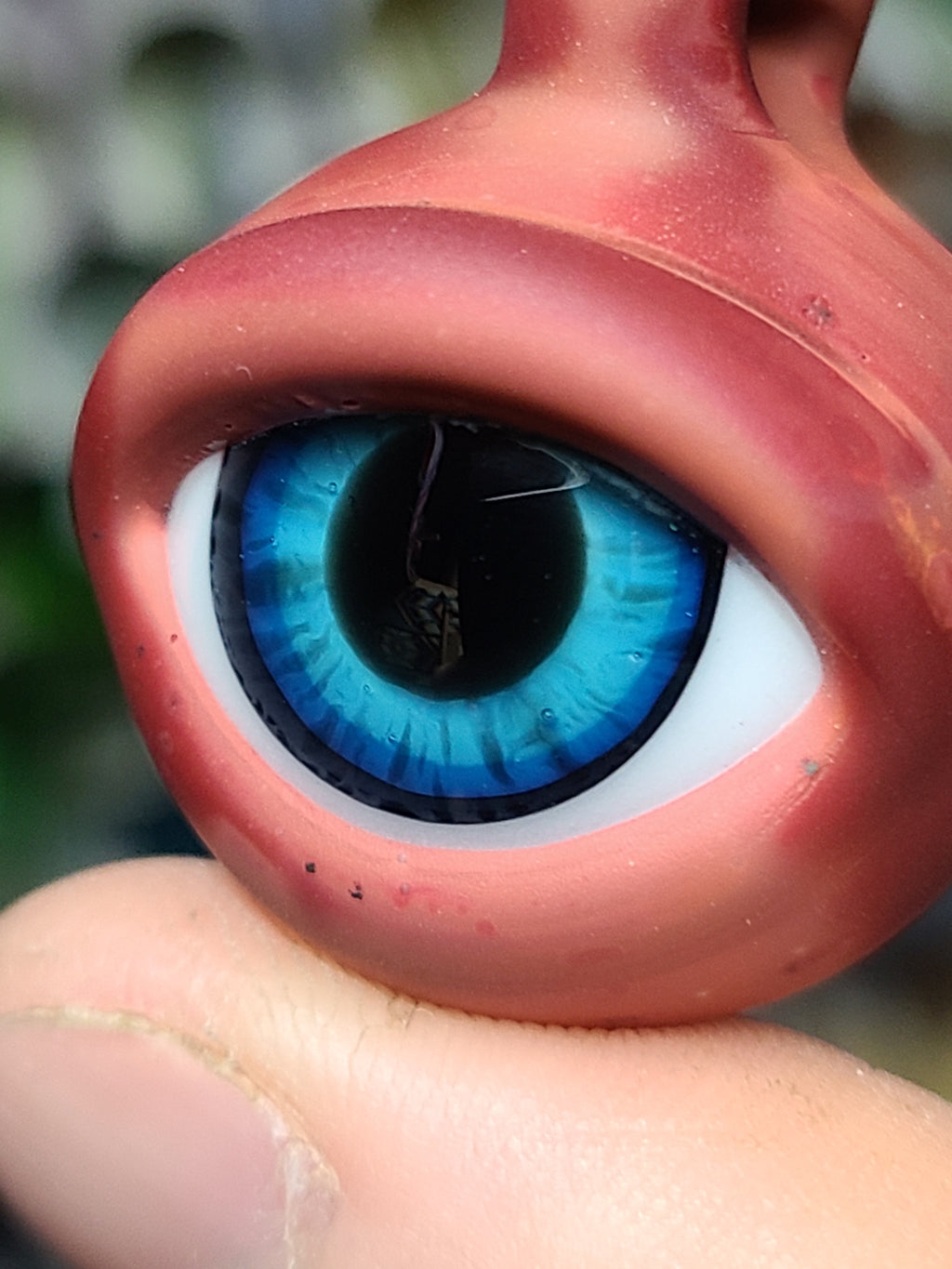 Matte Rust Eye Glass Pendant