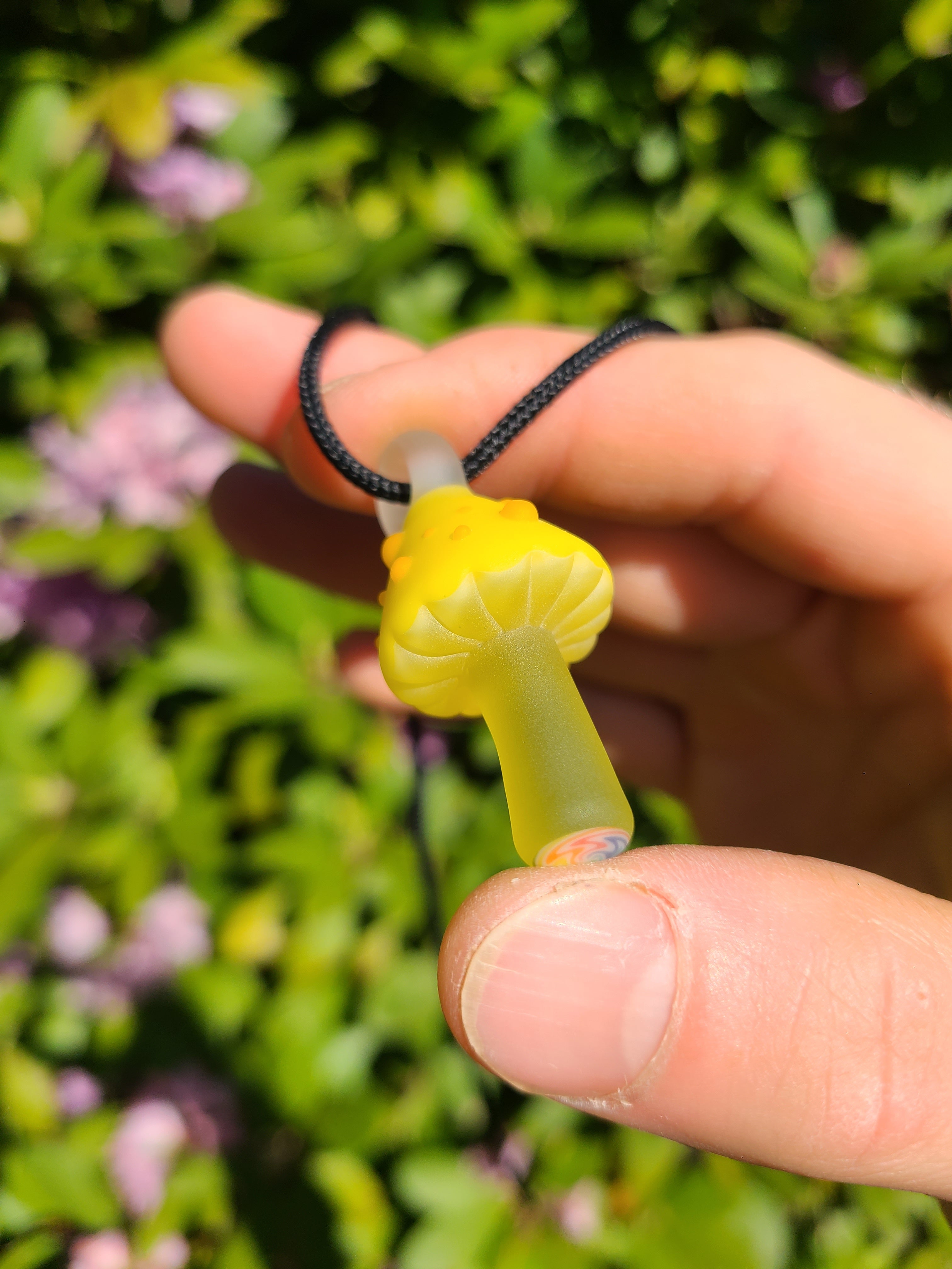 Full UV Matte Mushroom Glass Pendant