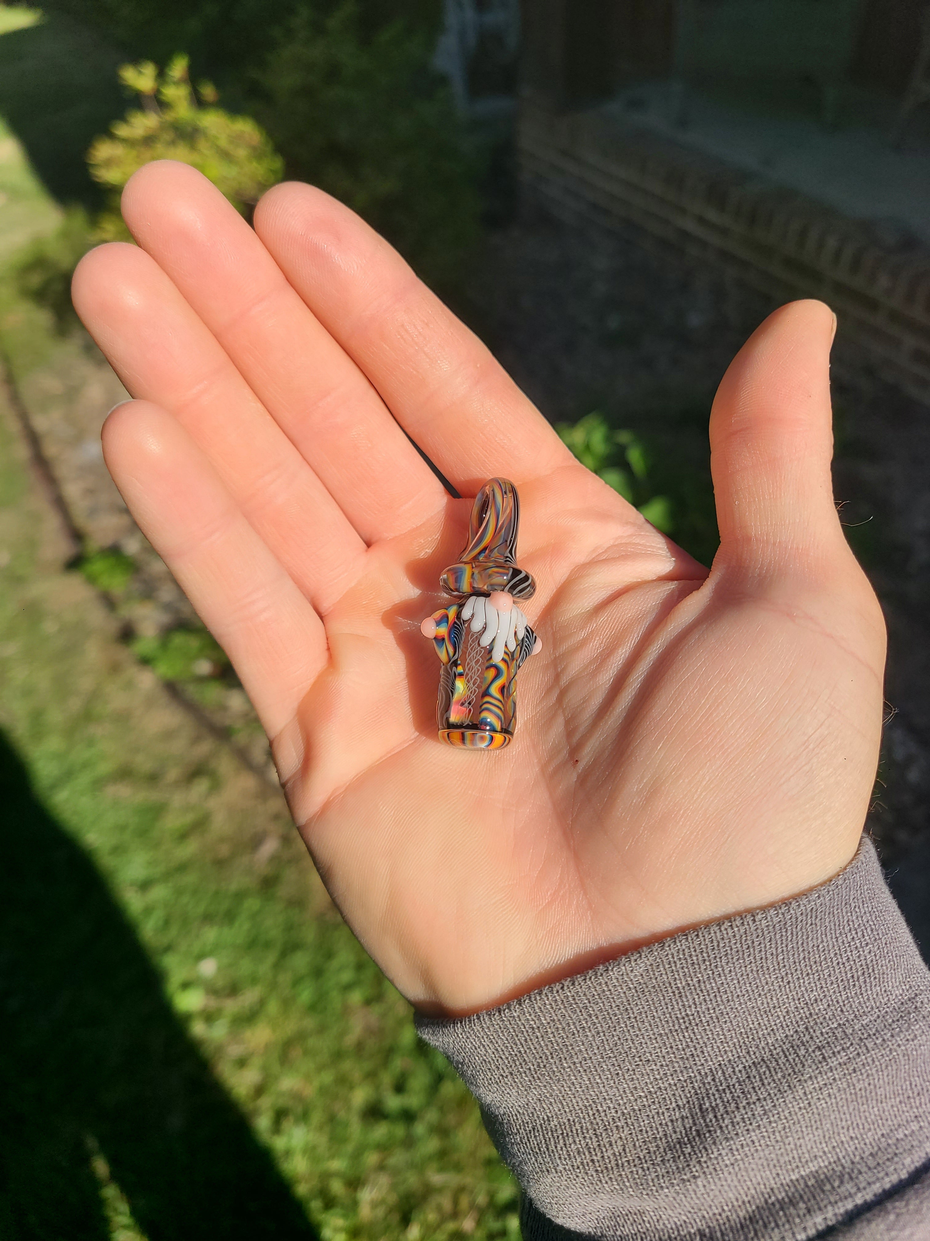 Trippy Cane Wizard Glass Pendant