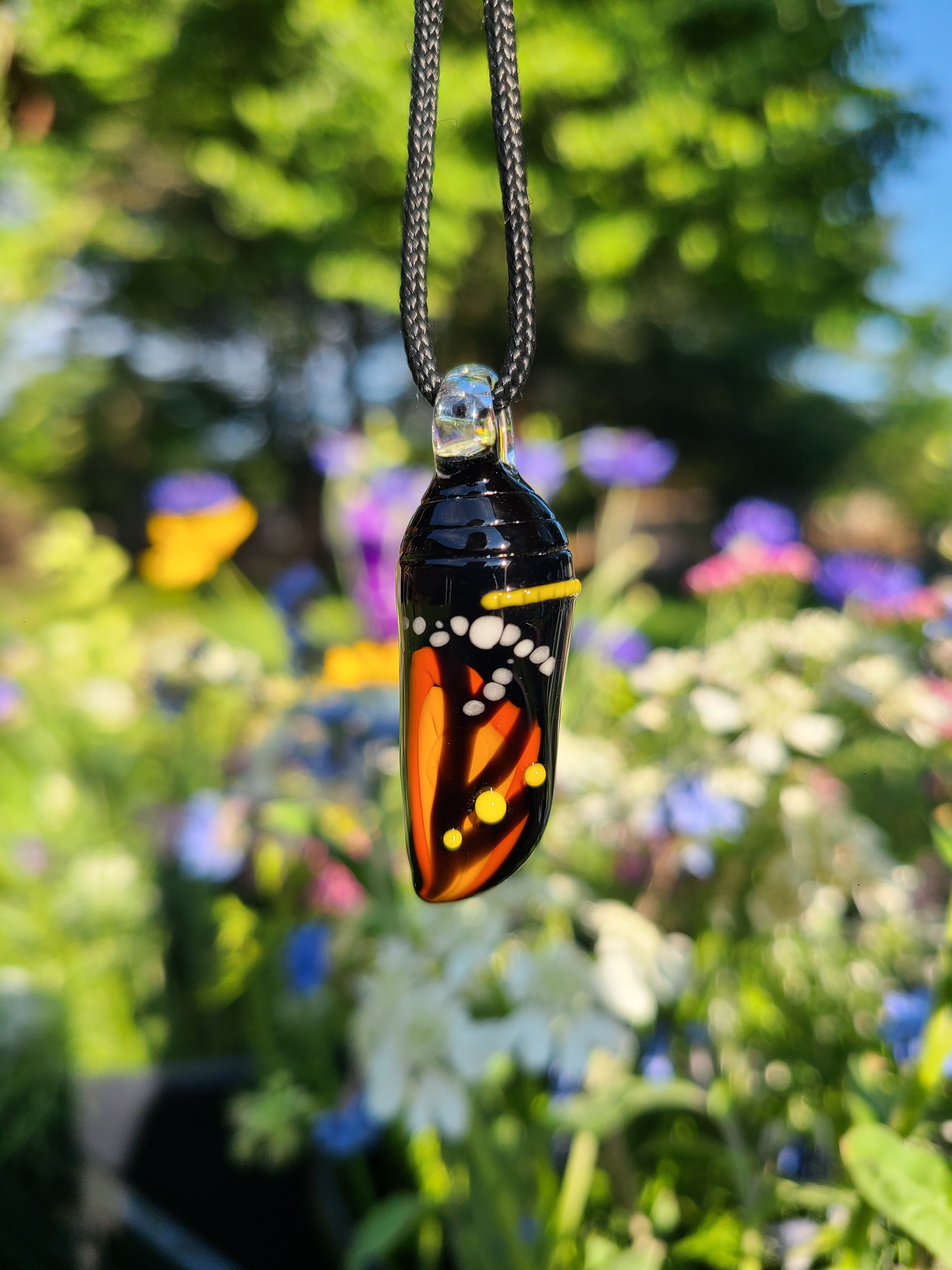Monarch Chrysalis Glass Pendant *Made to Order*
