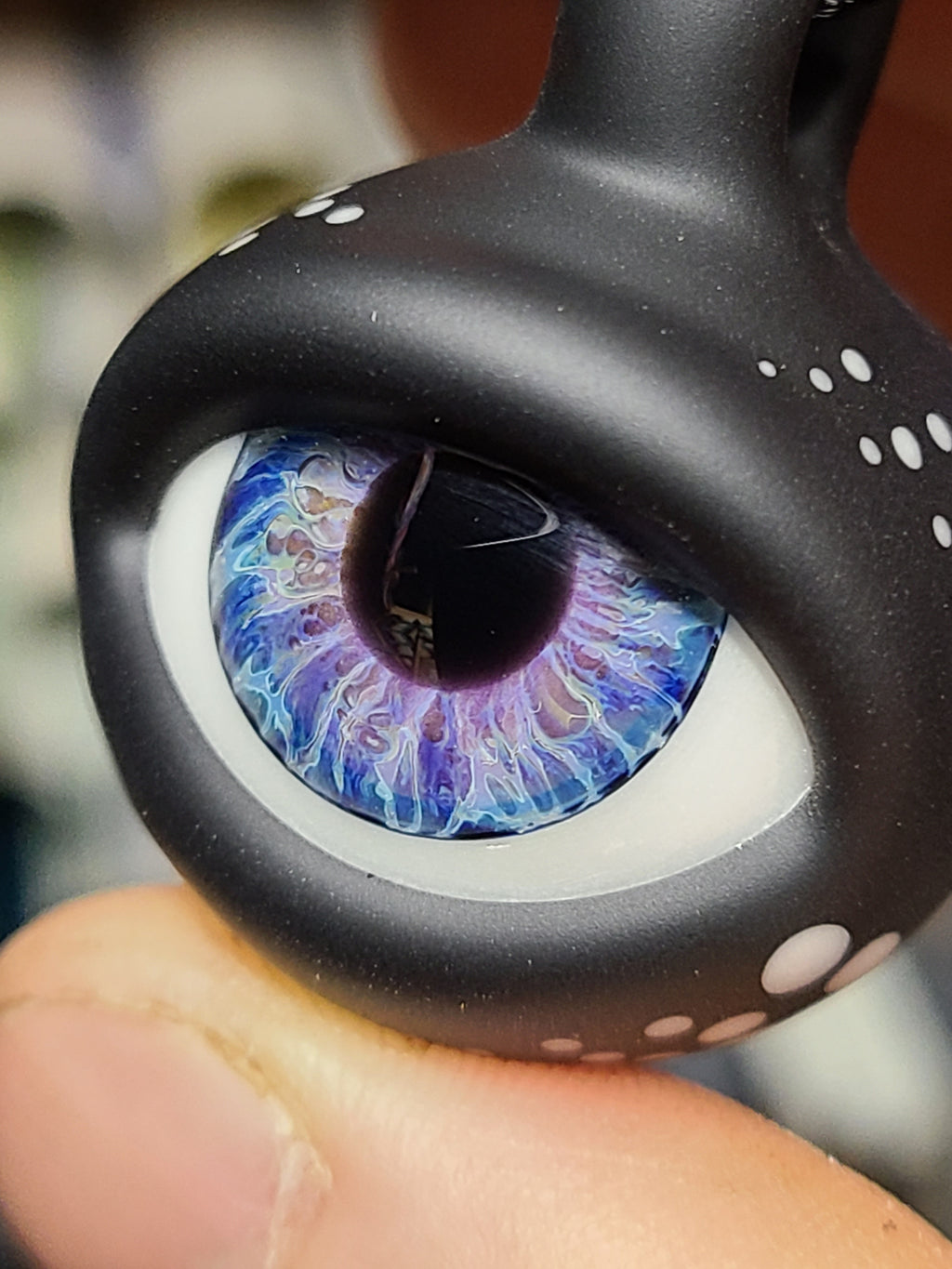 Matte Black Eye Glass Pendant
