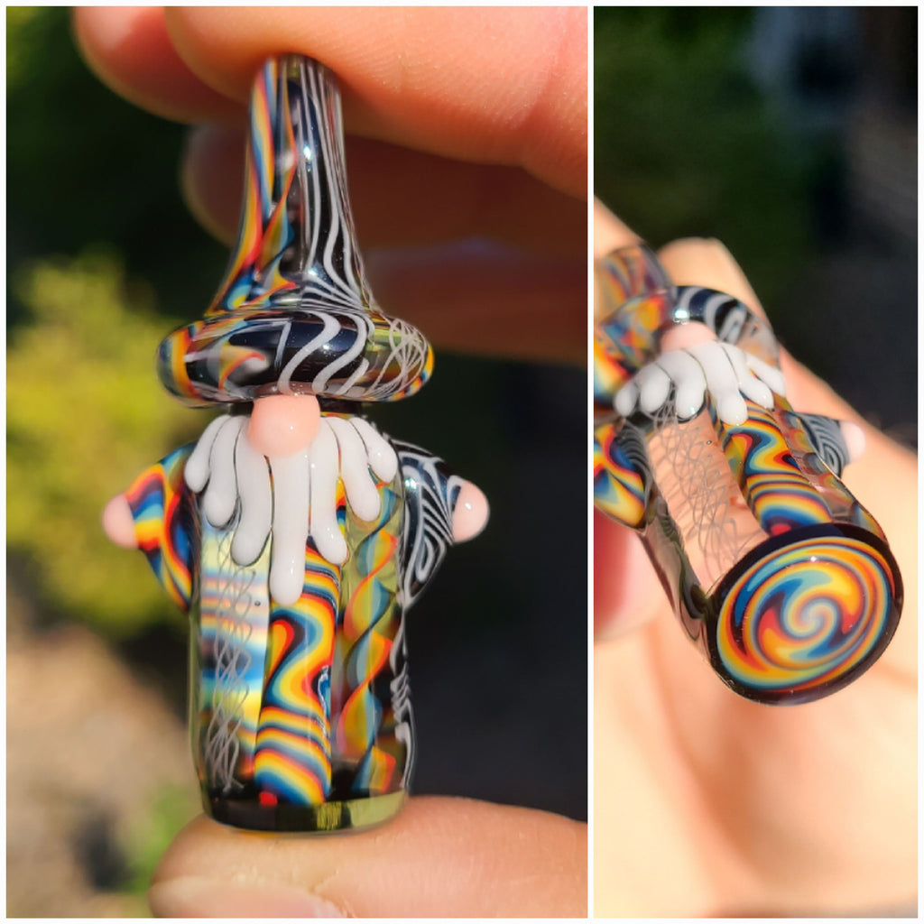 Trippy Cane Wizard Glass Pendant