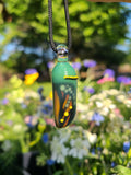 Monarch Butterfly Chrysalis Glass Pendant *Made to Order*