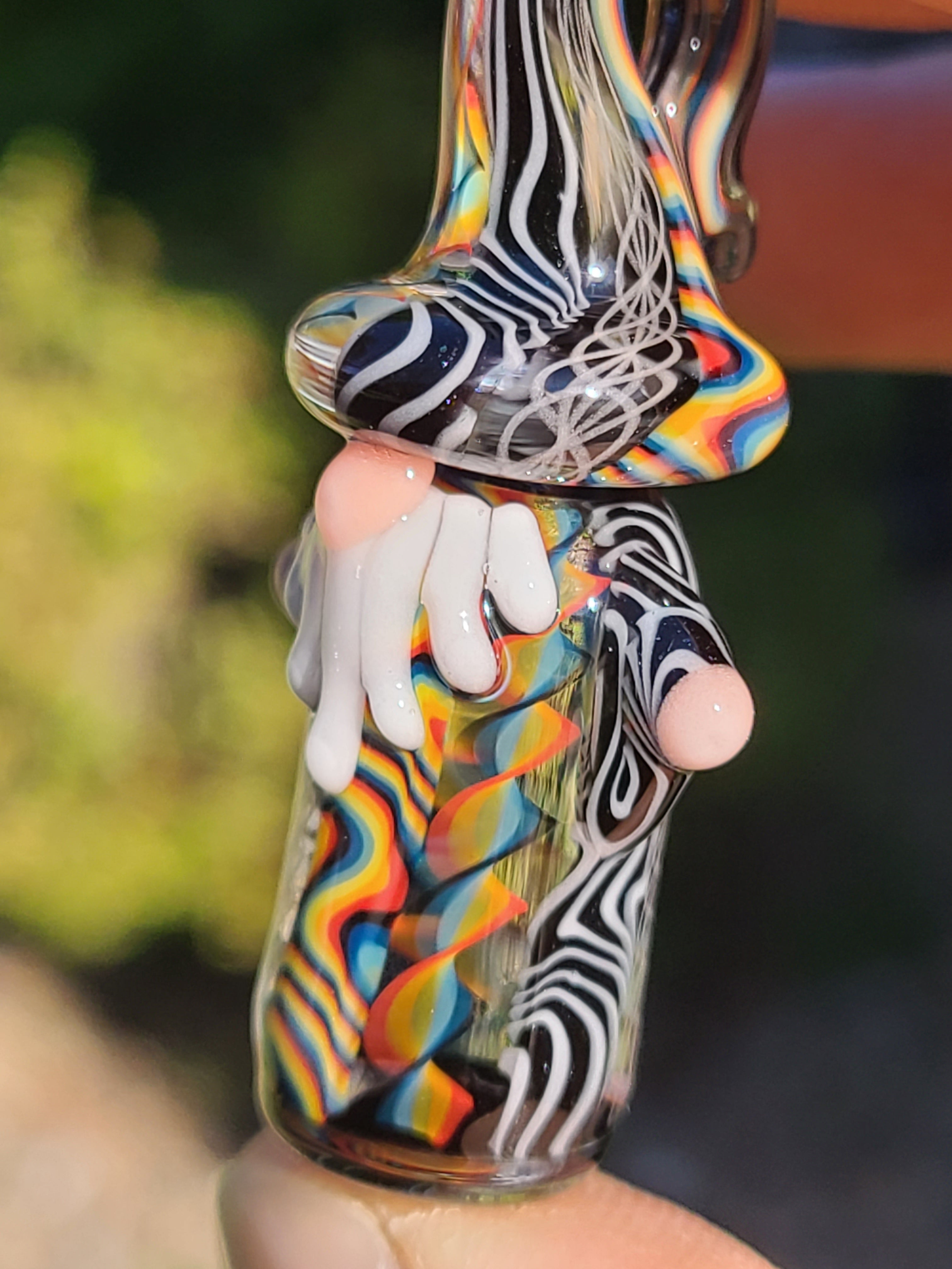 Trippy Cane Wizard Glass Pendant
