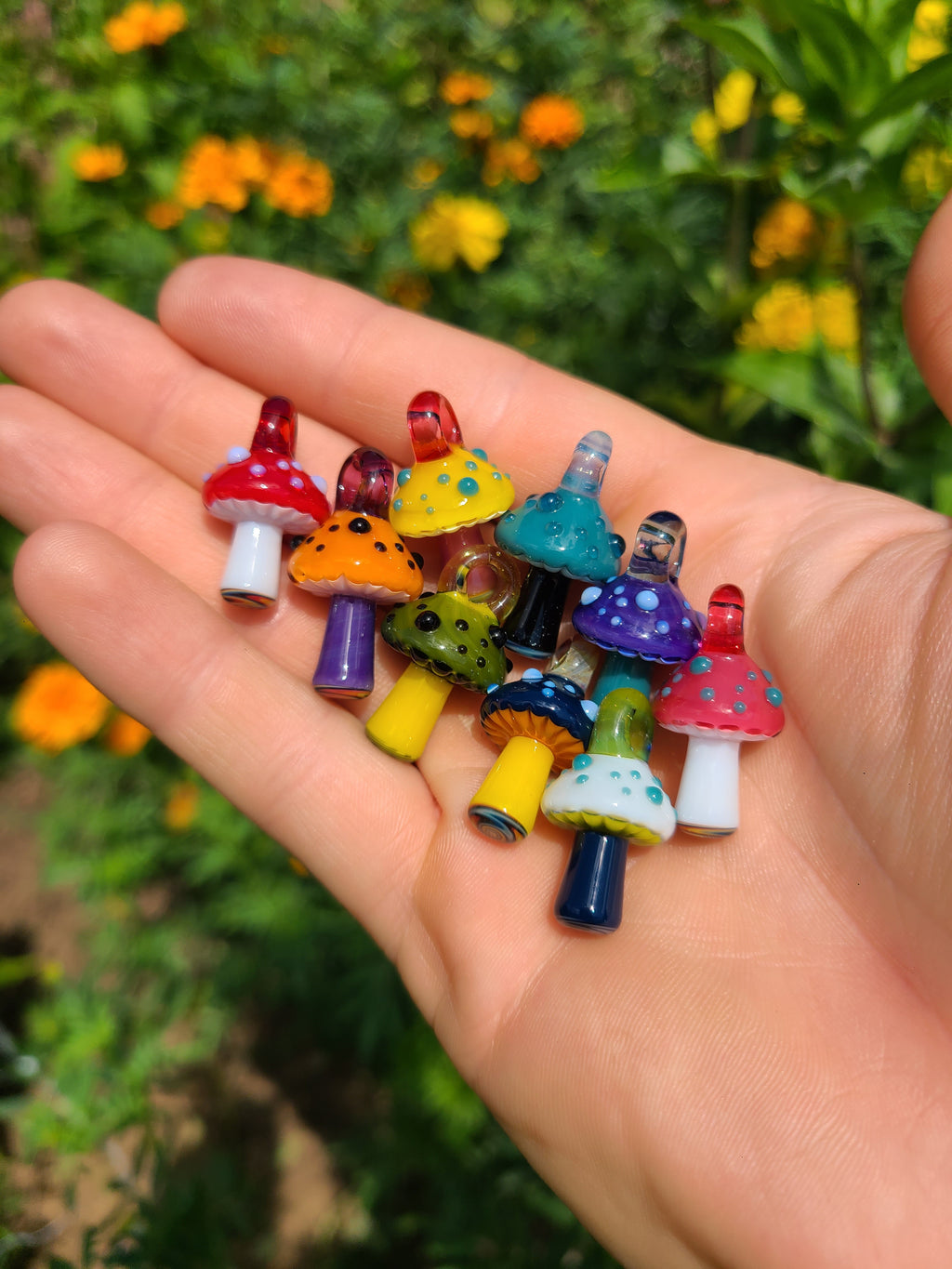 MYSTERY Mini Mushroom Glass Pendant