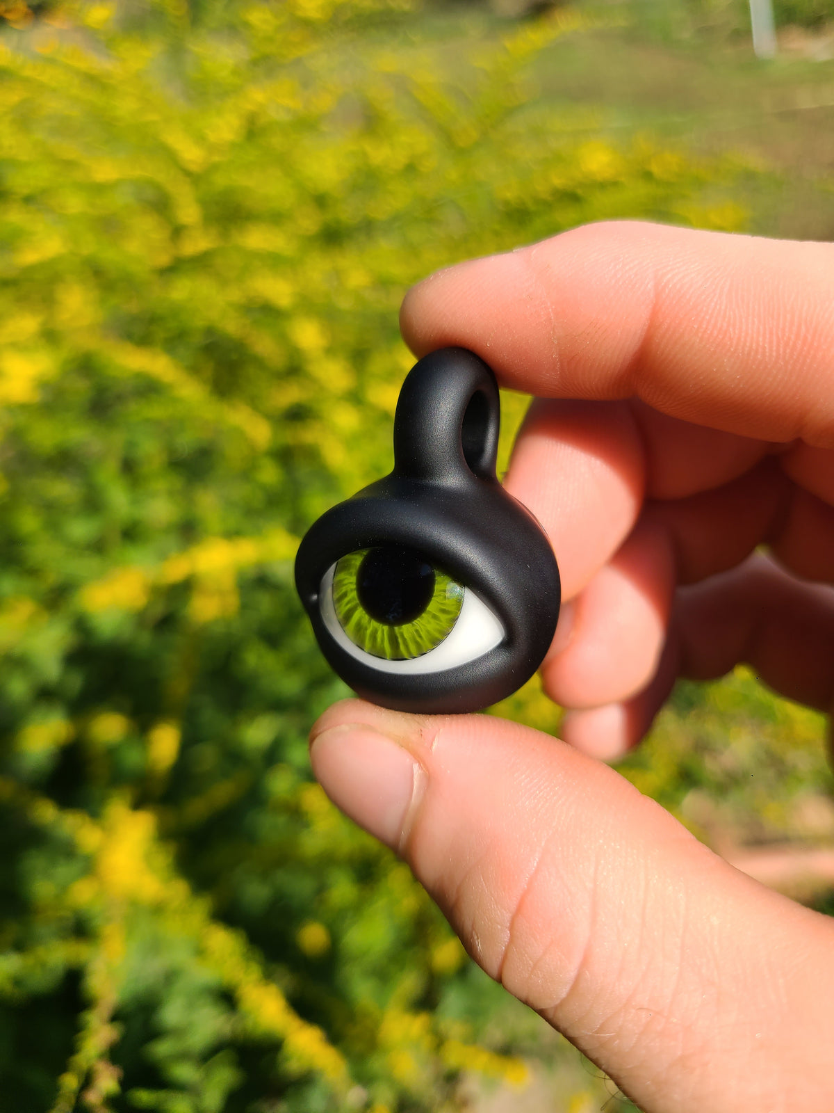 CUSTOM: Matte Black Eye Glass Pendant