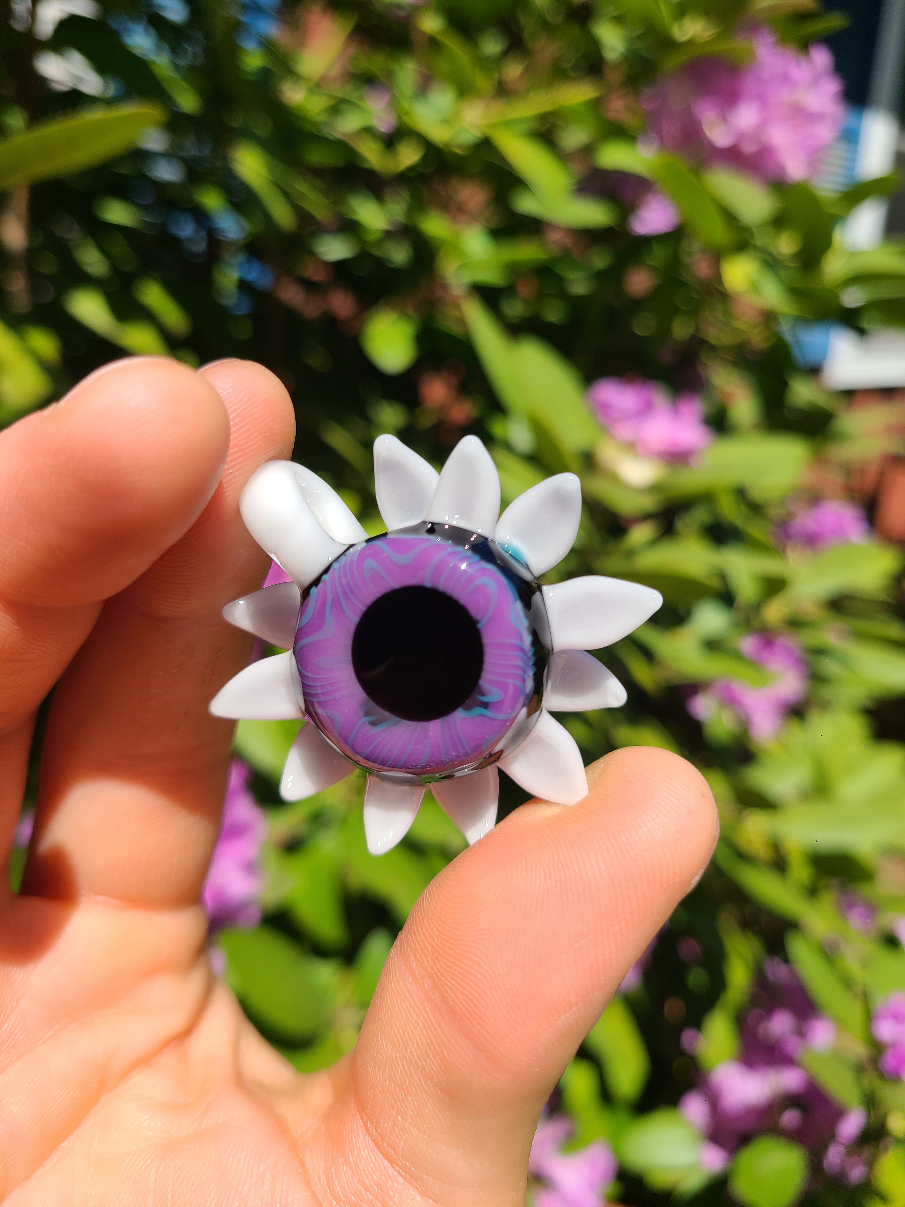 Eye Flower Glass Pendant